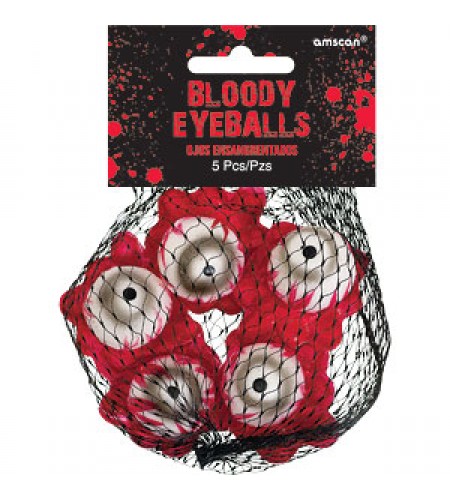 OLHOS EM BORRACHA SINISTROS HALLOWEEN 5 uni